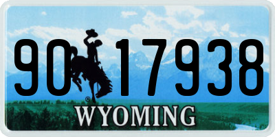 WY license plate 9017938
