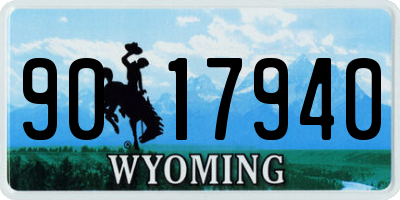 WY license plate 9017940