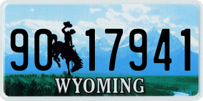 WY license plate 9017941