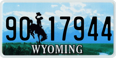 WY license plate 9017944