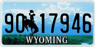WY license plate 9017946