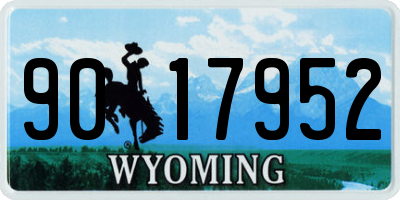WY license plate 9017952