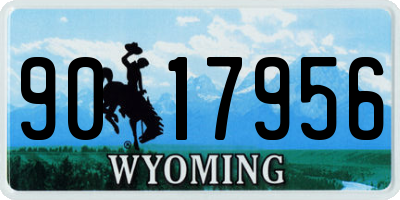 WY license plate 9017956