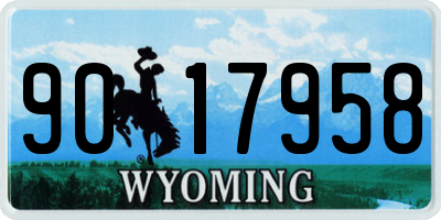 WY license plate 9017958