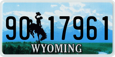 WY license plate 9017961