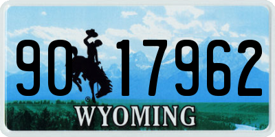 WY license plate 9017962