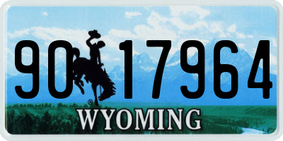WY license plate 9017964