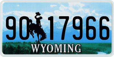 WY license plate 9017966