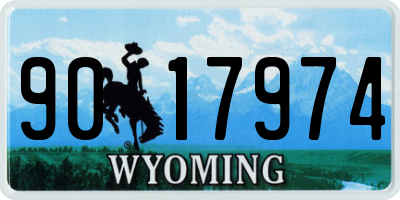 WY license plate 9017974