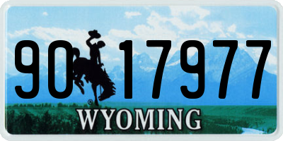WY license plate 9017977