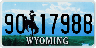 WY license plate 9017988
