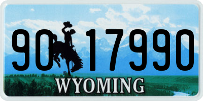 WY license plate 9017990