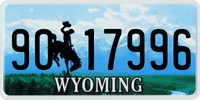 WY license plate 9017996