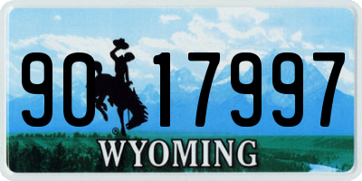 WY license plate 9017997