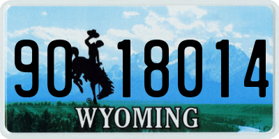 WY license plate 9018014