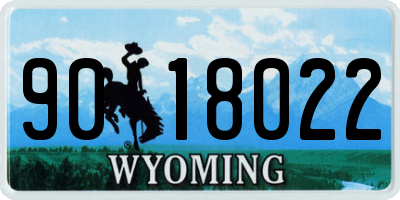 WY license plate 9018022