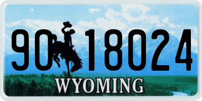 WY license plate 9018024