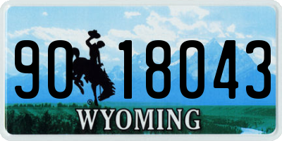 WY license plate 9018043