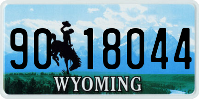 WY license plate 9018044