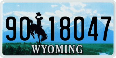 WY license plate 9018047