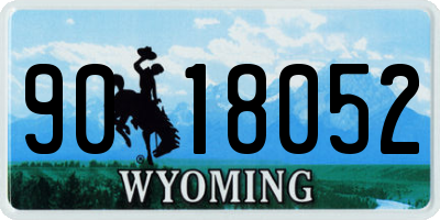 WY license plate 9018052