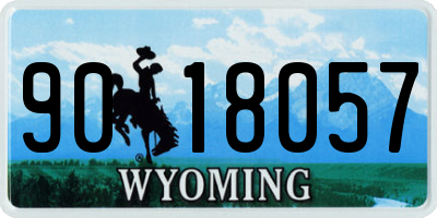 WY license plate 9018057