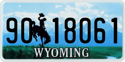 WY license plate 9018061