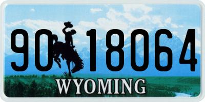 WY license plate 9018064