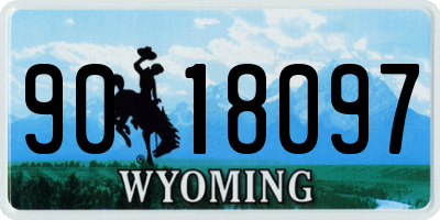 WY license plate 9018097