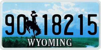WY license plate 9018215