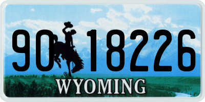 WY license plate 9018226