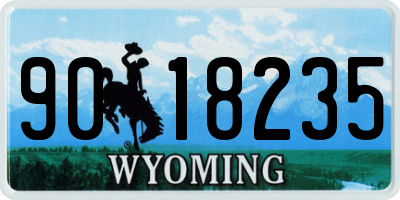 WY license plate 9018235