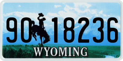 WY license plate 9018236