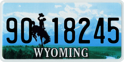 WY license plate 9018245