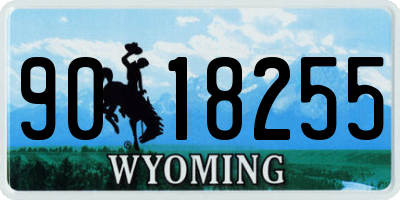 WY license plate 9018255