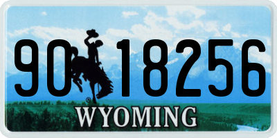 WY license plate 9018256