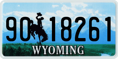 WY license plate 9018261