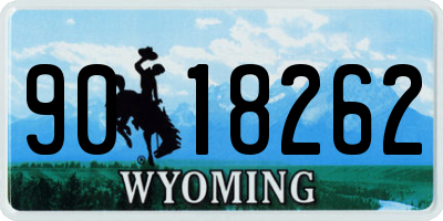 WY license plate 9018262