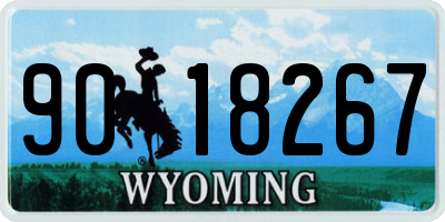 WY license plate 9018267
