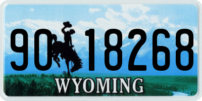 WY license plate 9018268