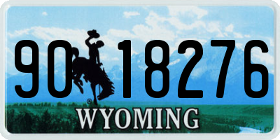 WY license plate 9018276