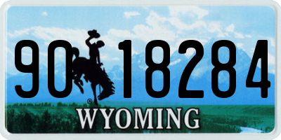 WY license plate 9018284