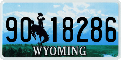 WY license plate 9018286