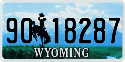 WY license plate 9018287