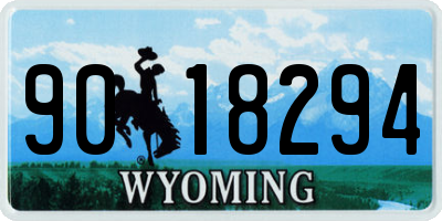 WY license plate 9018294