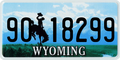WY license plate 9018299