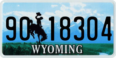 WY license plate 9018304
