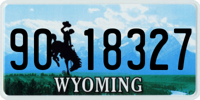 WY license plate 9018327