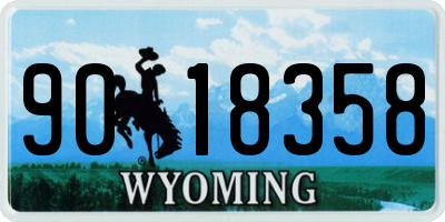 WY license plate 9018358