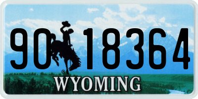 WY license plate 9018364